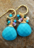 Boho Earrings, Dangle Earrings, Blue Amazonite, Celebrate
